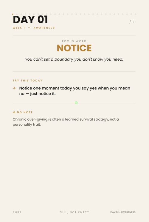 Full, Not Empty — A 30 Day Self-Worth Program